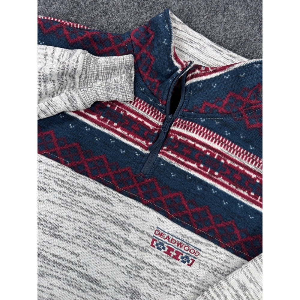 VTG Renegade Club Deadwood SD Quarter Zip Fleece Pullover Aztec Men's Medium